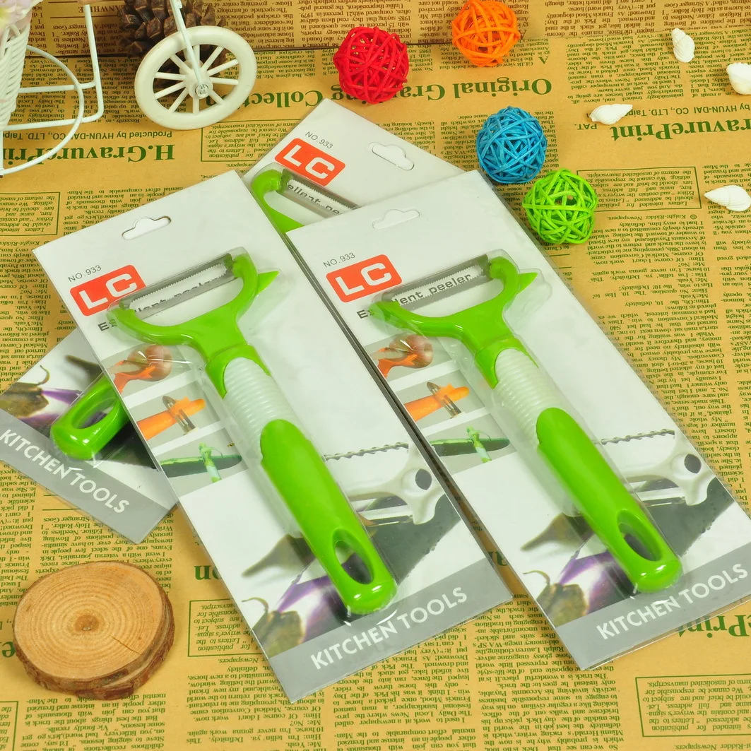 (Buy 1 get 1 free) Stainless steel long handle fruit melon planer, kitchen gadget peeler, peeler fruit planer