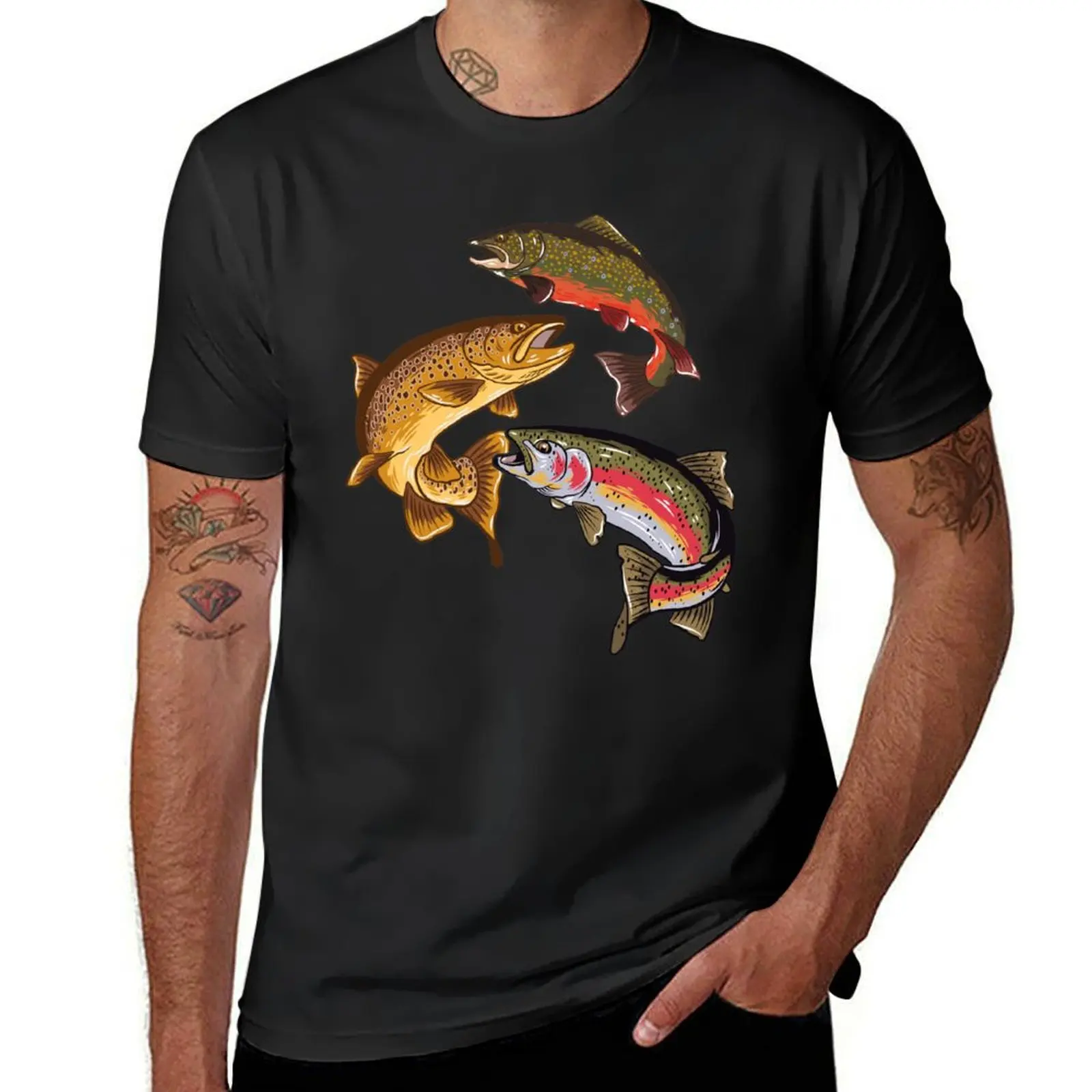 Fly Fishing Trout Tribute T-Shirt cute clothes summer clothes designer t shirt men