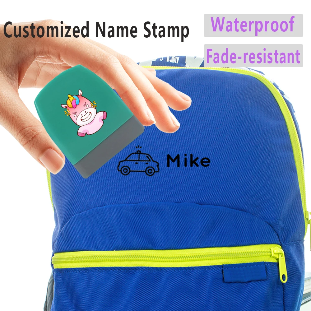 Angry Unicorn Crystal Sticker Style Custom Name Seal Smudge-Proofldentify Your Belongings with Customized Labels
