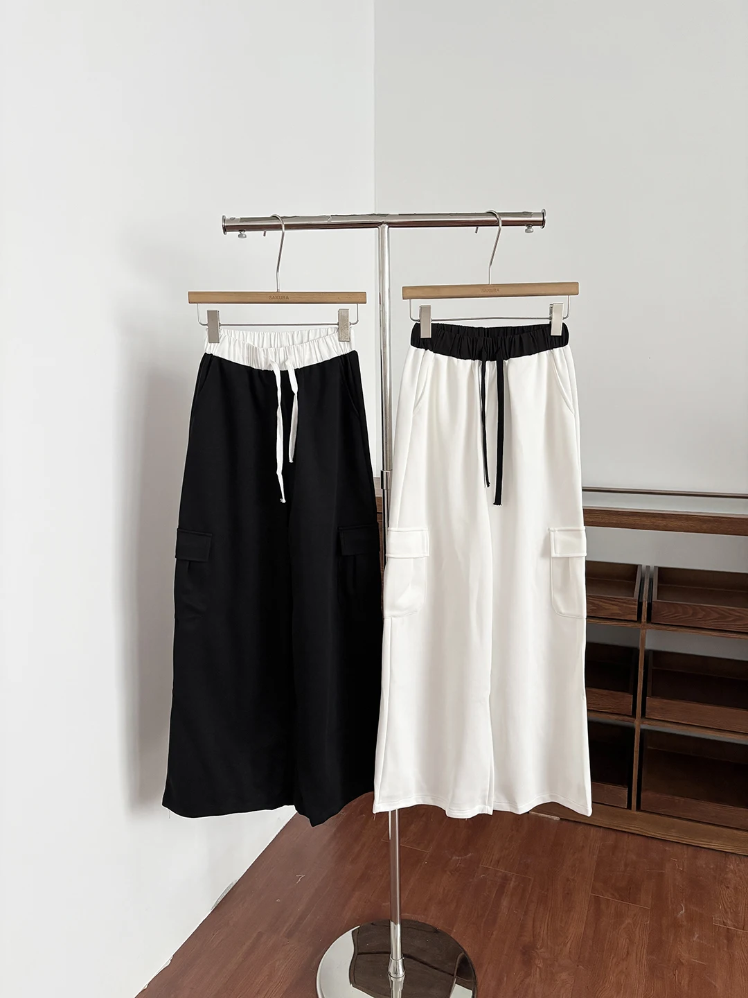 

Korean Design Sensation Casual Pants High Waist Slimming Wide Leg Workwear Women's Fashion Summer New Style Polyester Fiber