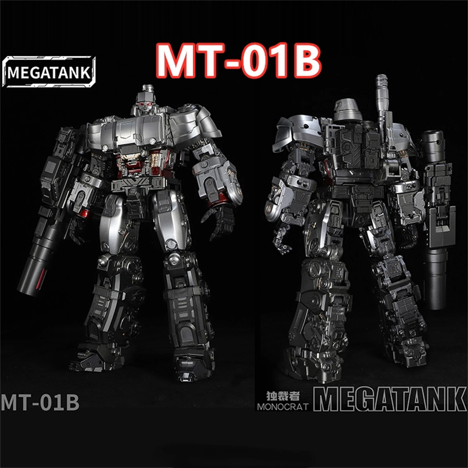 

In Stock Figura Transformable TFCON Megatek MT01B, MT-01B, Monocrata, Broma, MG Tank, Color Original, Escala DLX