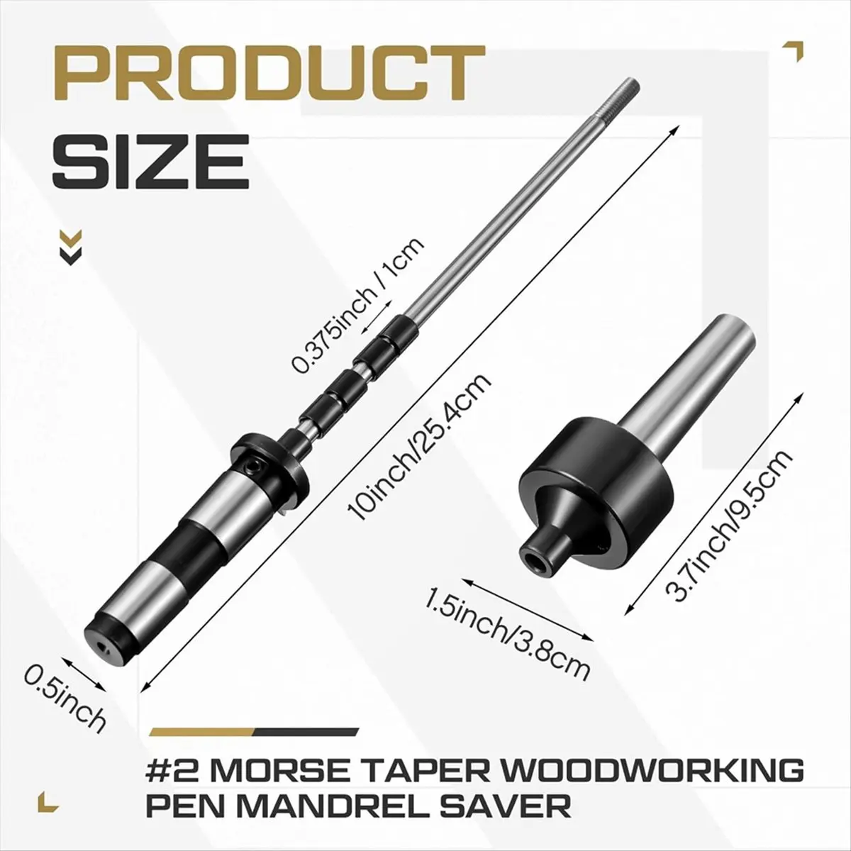 2MT Pen Spindle for Wood Lathe Pen Rotary Tool pen turning kit Steel