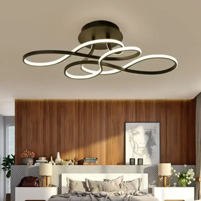 Moderne Plafondlamp Led Kroonluchter Voor Woonkamer Eetkamer Slaapkamer Gangpad Balkon Huisdecoratie Indoor Verlichtingsarmatuur Glans