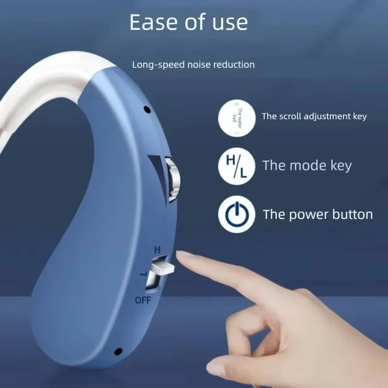 

Rechargeable Wireless Noise Reduction Single Headphones Portable Long Endurance Lightweight Earhook Sound Amplifier For Seniors