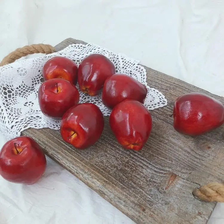 12 Stück künstliche grüne Äpfel aus Kunststoff, gefälschte Früchte, Kiwi, Simulationsfruchtmodell für Zuhause, Küche, Party, Fotoshooting, Dekoration – Detail 13