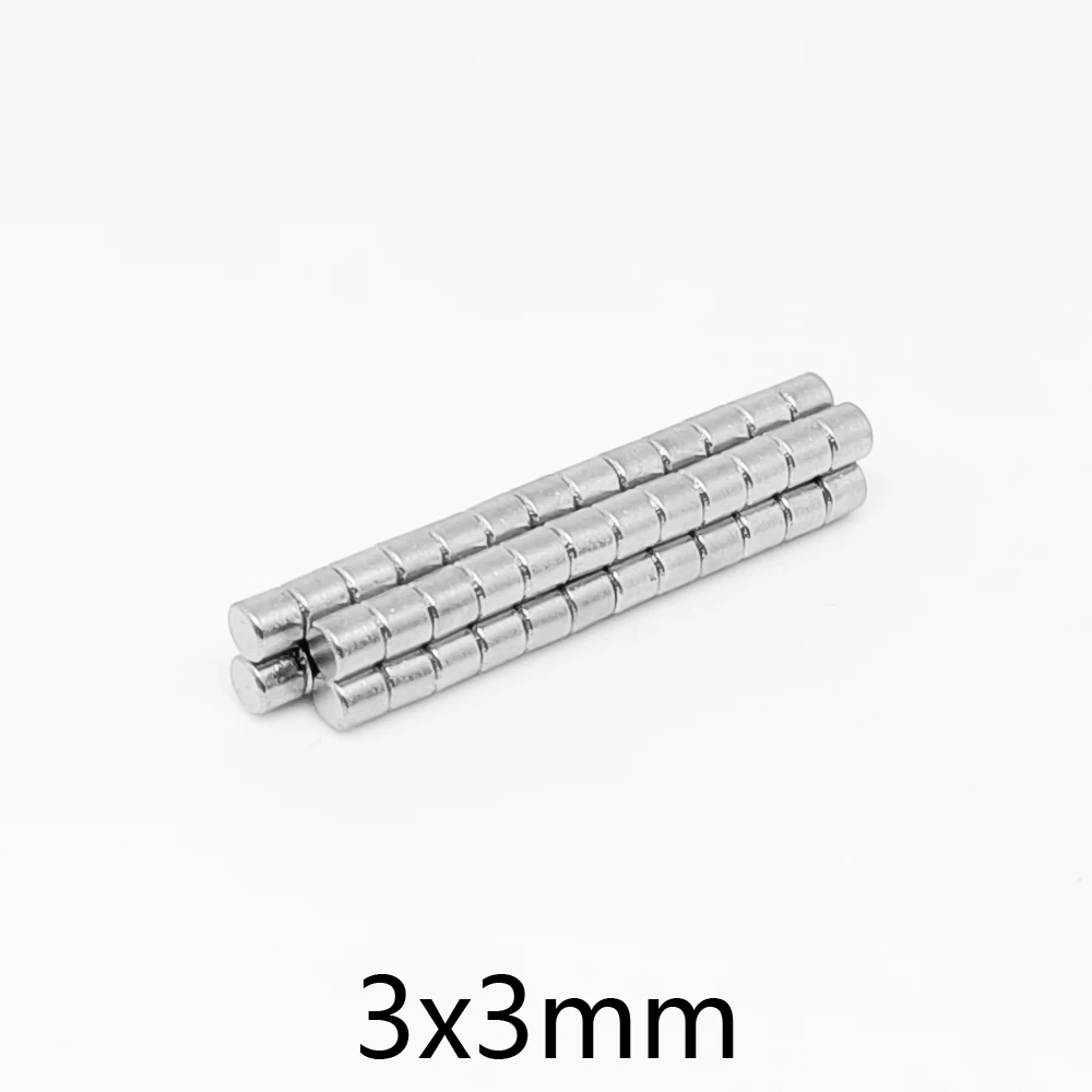 100〜3000個3 × 3ミニ小型ディスク検索マグネット3mmX3mmバルクラウンドマグネット3 × 3ミリメートルネオジム磁石永久強力な磁石3*3