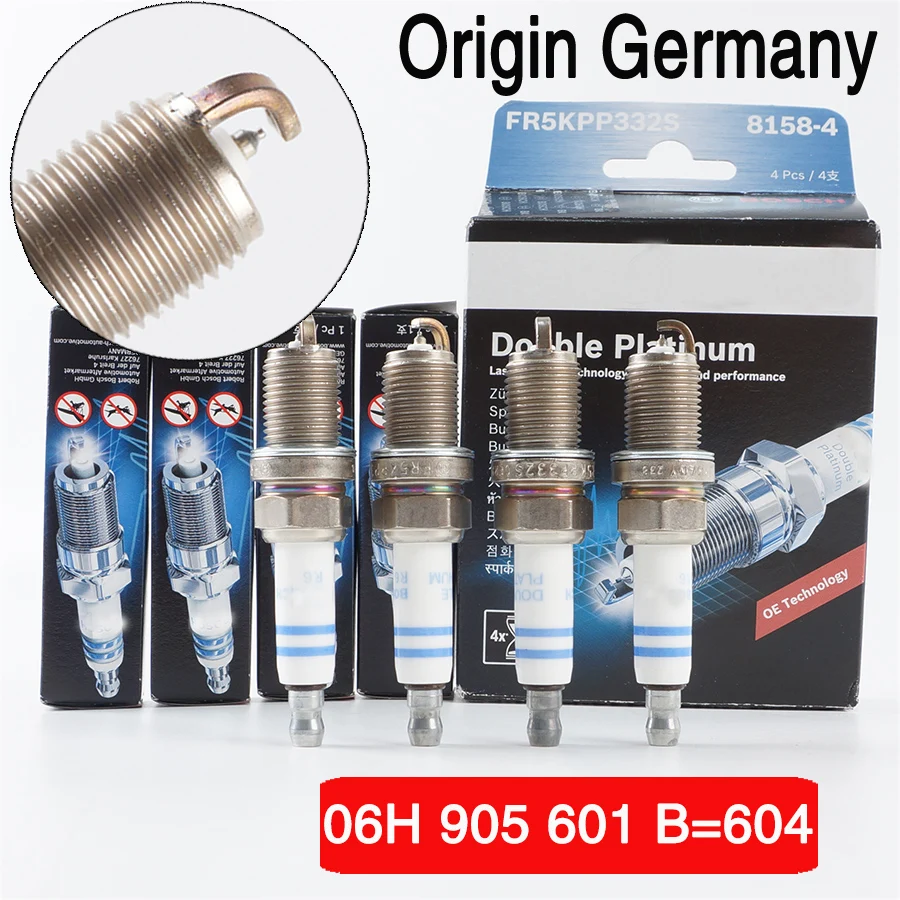 

06H905611 A4 A5 Q3 Q5 EA888 1.8T 2.0T Spark Plug 4Pcs 06H905604 Golf GTI Jetta/syncro Passat CC EOS skoda Scirocco Mars plug