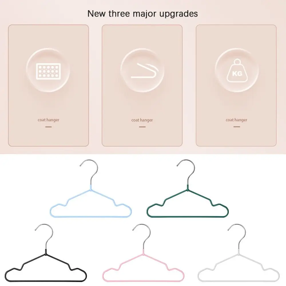 10PCS New Solid Color Pet Hanger Non-slip DIY Pet Clothes Hanger Metal Mini Coat Hanger Clothes