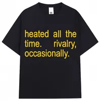 Camisetas gráficas con estampado Heated Rivalry Heated All The Time para hombre y mujer, camiseta popular a la moda, cómoda, de algodón, informal, de manga corta
