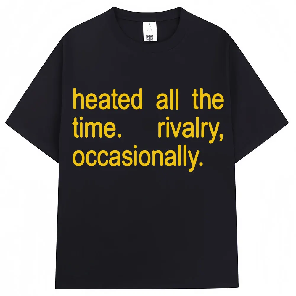 Heated Rivalry Heated All The Time Graphic T Shirts Men Women Fashion Popular T-shirt Cozy Cotton Oversized Casual Short Sleeve