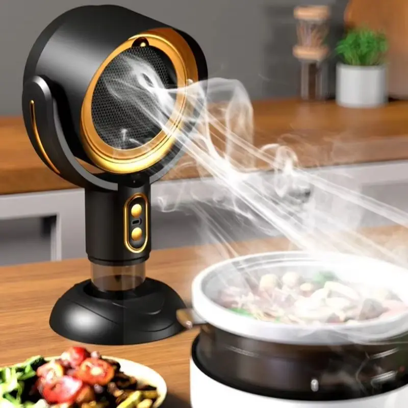 Household Desktop Range Hood Negative Ion Air Purification Oil Suction Exhaust Machine Removable and Washable Kitchen Extractor