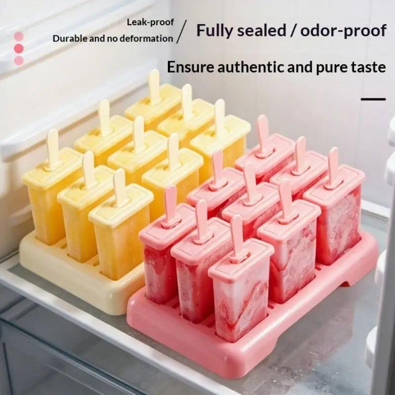 9 Grid Ice Cream Mold Popsicle Mold  Tray DIY Machine Homemade  Summer With Stick Kitchen Supplies