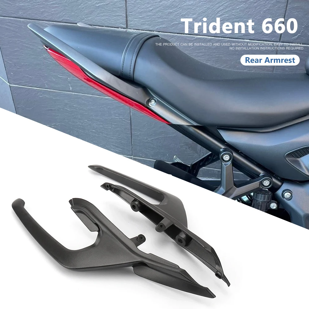 

Trident 660 2021-2025 2024 Motorcycle Aluminum Rear Armrest Kit Pillion Passenger Handle Arm Rests For Trident660 TRIDENT 660