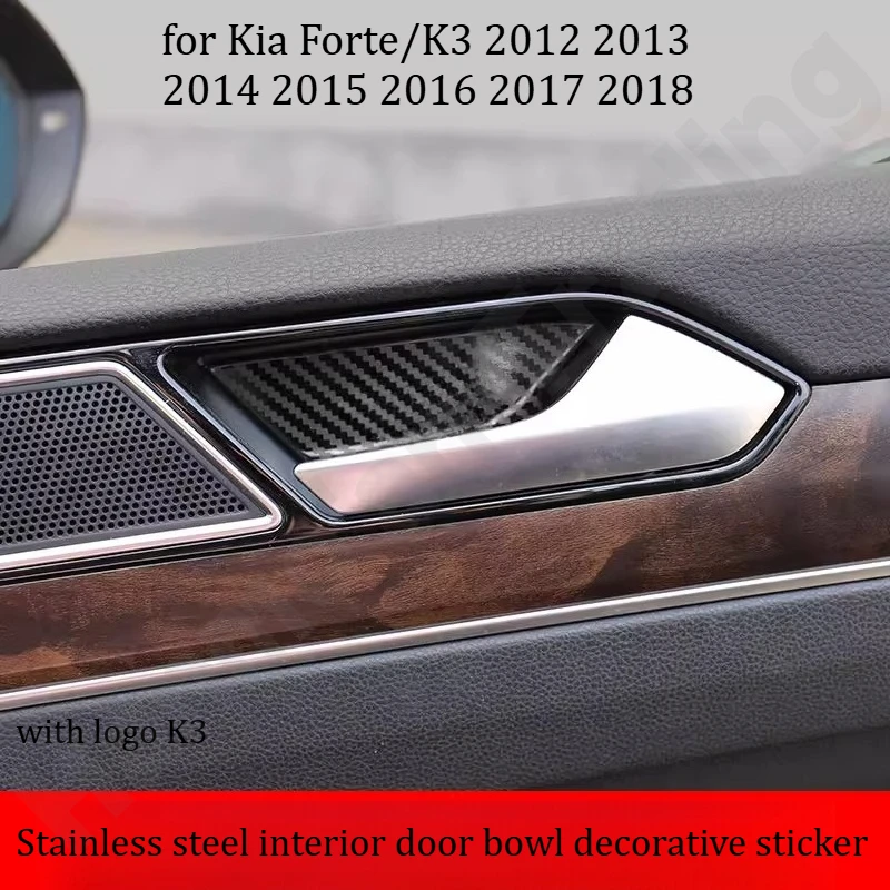 

for Kia Forte/K3 2012~2018 Stainless steel door bowl handle sticker/door handle protection sticker/decorative accessories