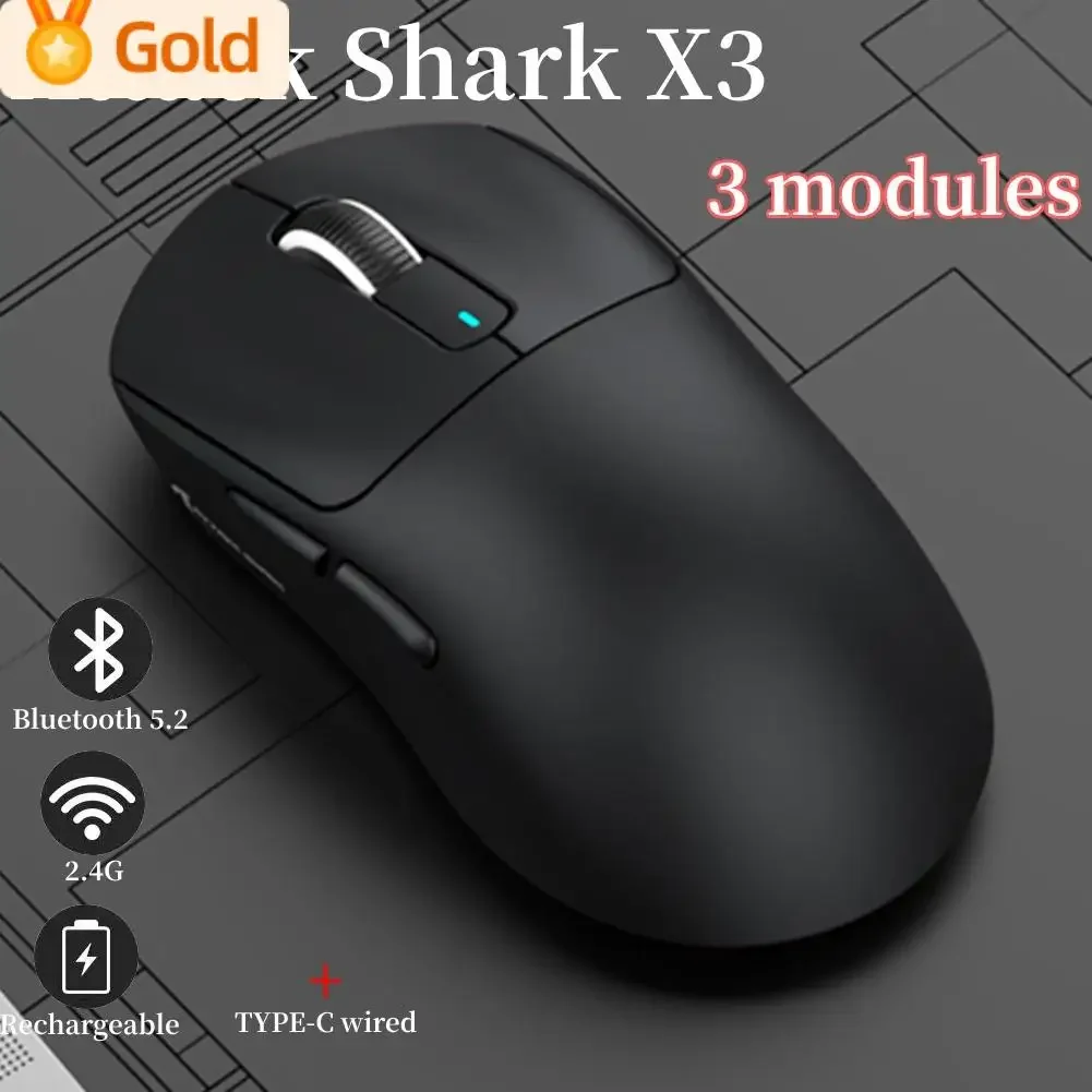 

Беспроводная игровая мышь Attack Shark 2,4 ГГц, 6 передач, регулируемая, 26000 точек на дюйм, 3 режима, маленькая компьютерная Bluetooth-мышь, игровая мышь для макросов