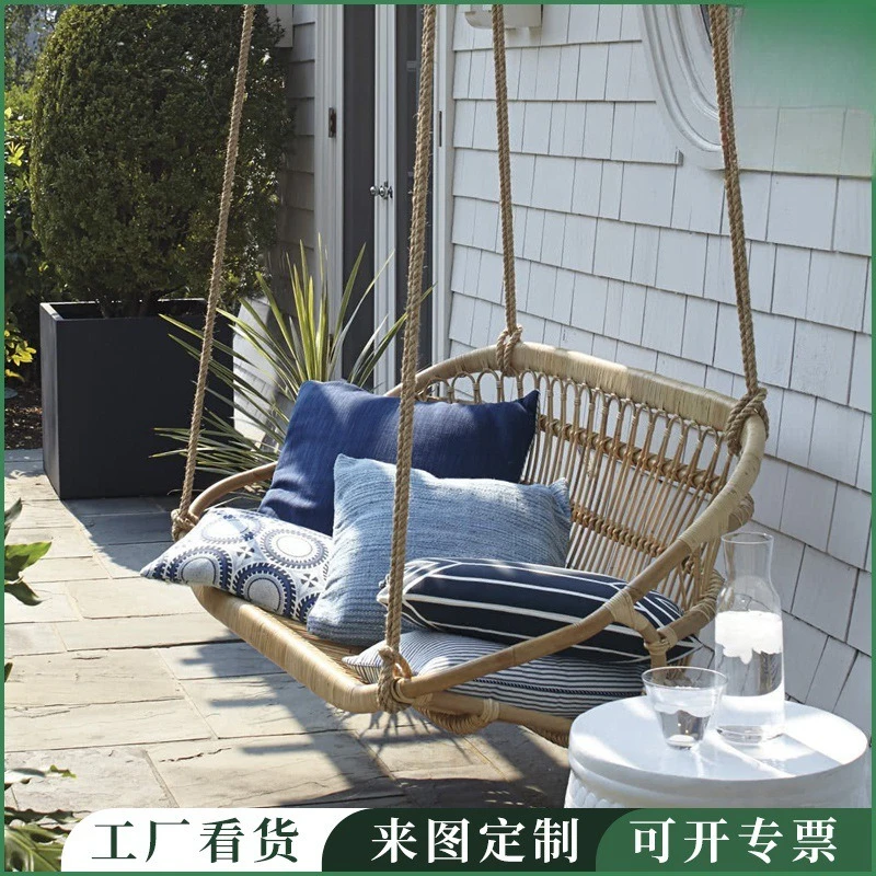 

Hanging Chair Hanging Basket Rattan Chair Nordic Double Indoor Hammock Children's Swing Home Homestay Living Room Rocking Chair