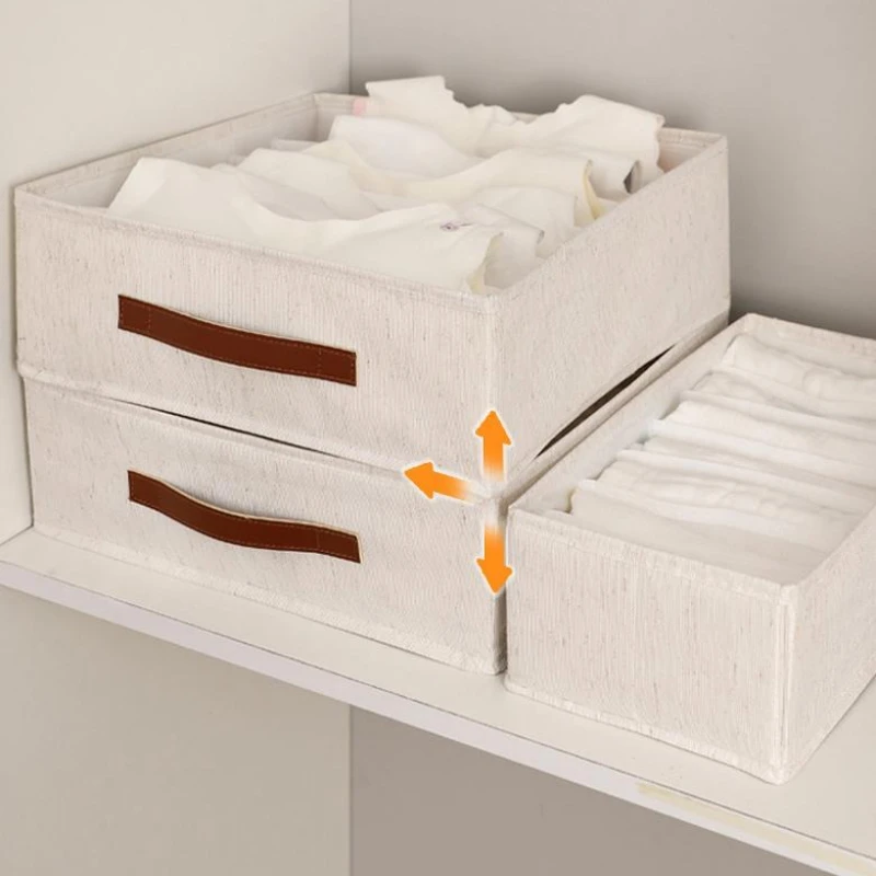 Unterwäsche-Aufbewahrungsbox mit Fächern, faltbarer Schubladen-Organizer, multifunktionaler Kleiderschrank, Schrank-Aufbewahrung für Schlafzimmer, Schlafsaal