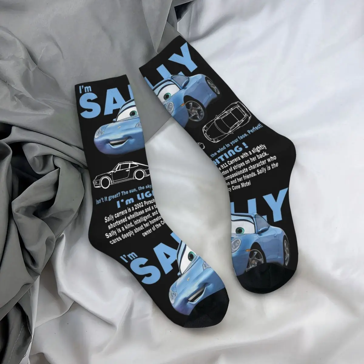 Vintage Cars Sally Socks Men Women Fashion Lightning Mcqueen Socks High Quality Spring Summer Autumn Winter Stockings Gifts