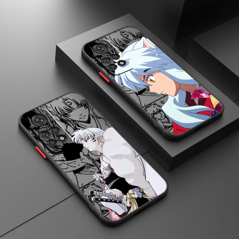 I-Inuyasha Cool Anime Frosted Translucent For Redmi 8 8A 9A 9C 9AT 9 9T 10X 10A 10C 10 11A 12C 12 13C 5G Funda Phone Case