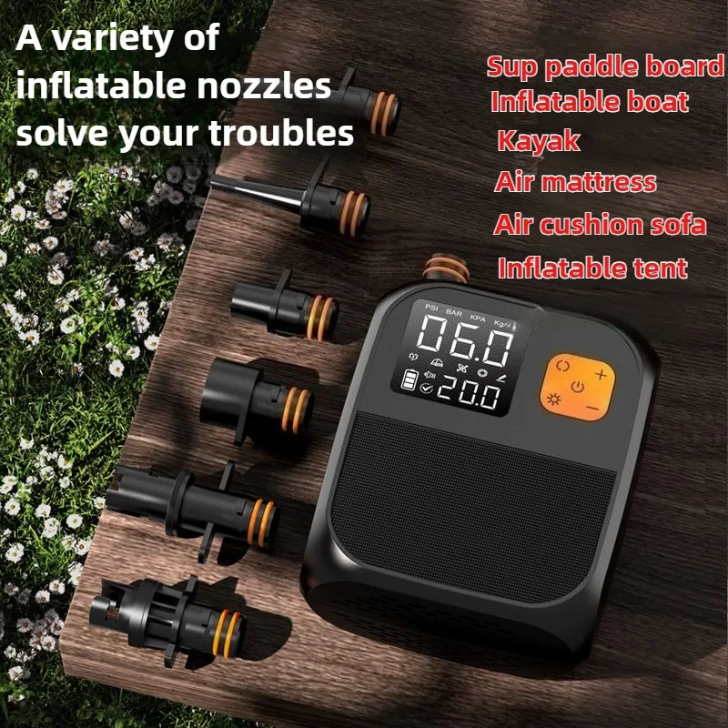 مضخة كهربائية ذكية 25PSI SUP مضخة 8000mAh التضخم مجداف مجلس مضخة لقوارب الكاياك أجنحة الرياح SUPs خيمة فراش ضاغط الهواء #4