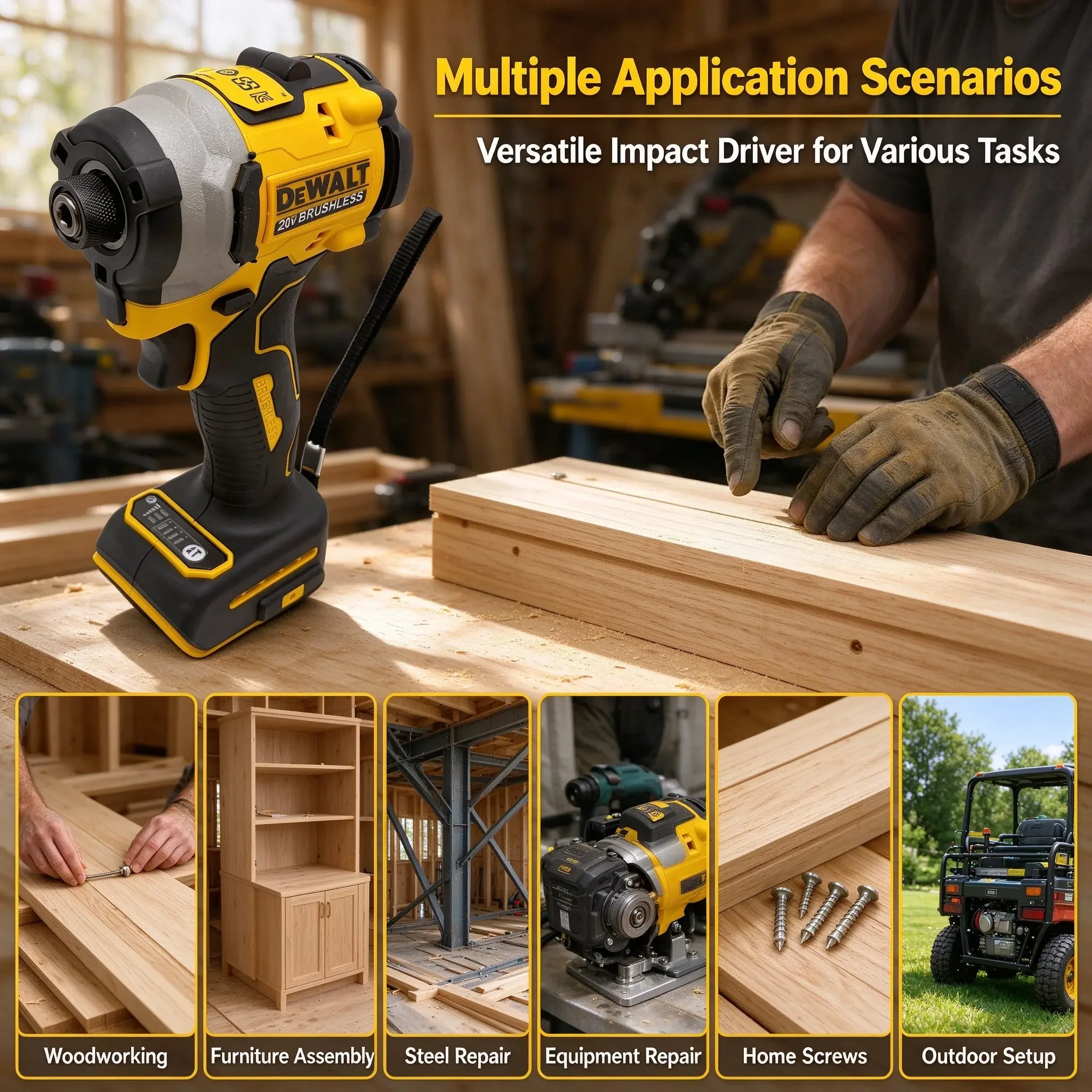 DEWALT Old Model DCD850 Brushless 20V Cordless Drill, Multifunction Rechargeable Impact Driver - view 5