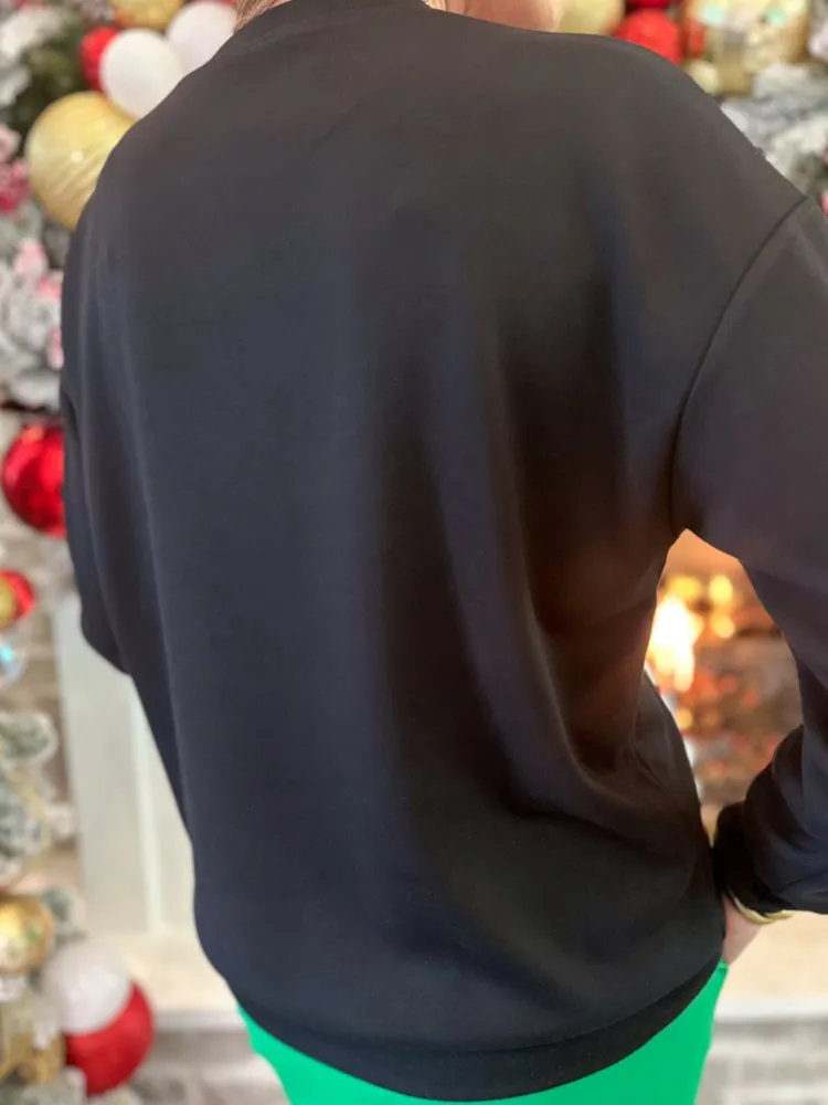 Kersttrui met lange mouwen, kerstboompatroon, pailletten, Harajuku streetwear, herfst, nieuwe collectie, dames kerstsweater