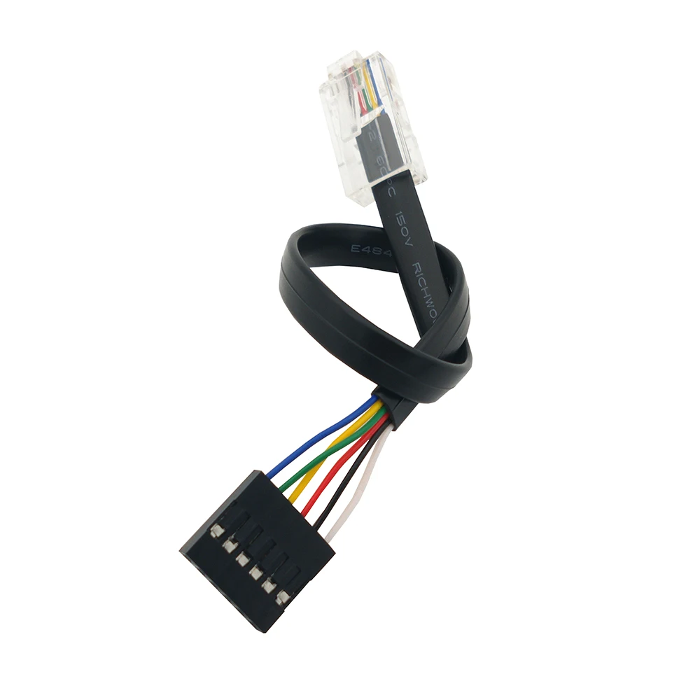 موصل RJ45 8P8C إلى كابل رأس دوبونت DP 6P وصلة سلك تمديد مسطحة