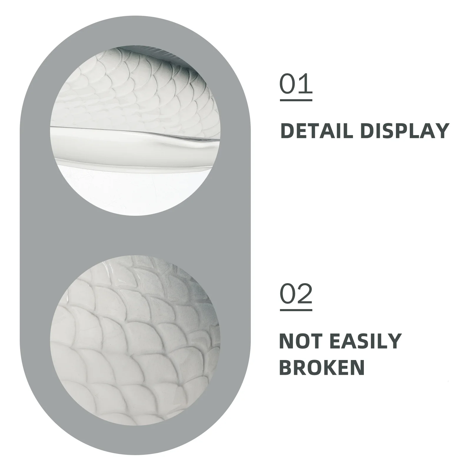 

Steaming Plate Decoration Fish Steamed Tray Dish Decorative Ceramic Serving Platters