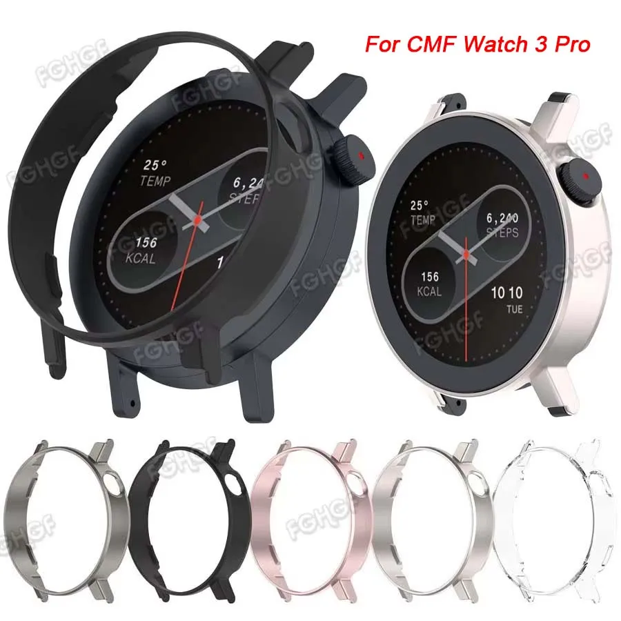 Hard PC Protective Cover For CMF Watch 3 Pro Smart Watch Case Frame Bumper For CMF by Nothing Watch Pro 2 Protector Accessories