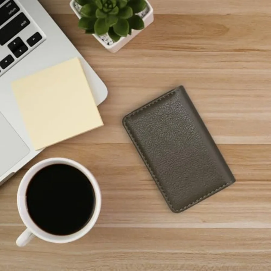 Business Credit Card Holders, Magnetic Sealing Anti Drop, PU Leather Debit Card Protector Organizer Case