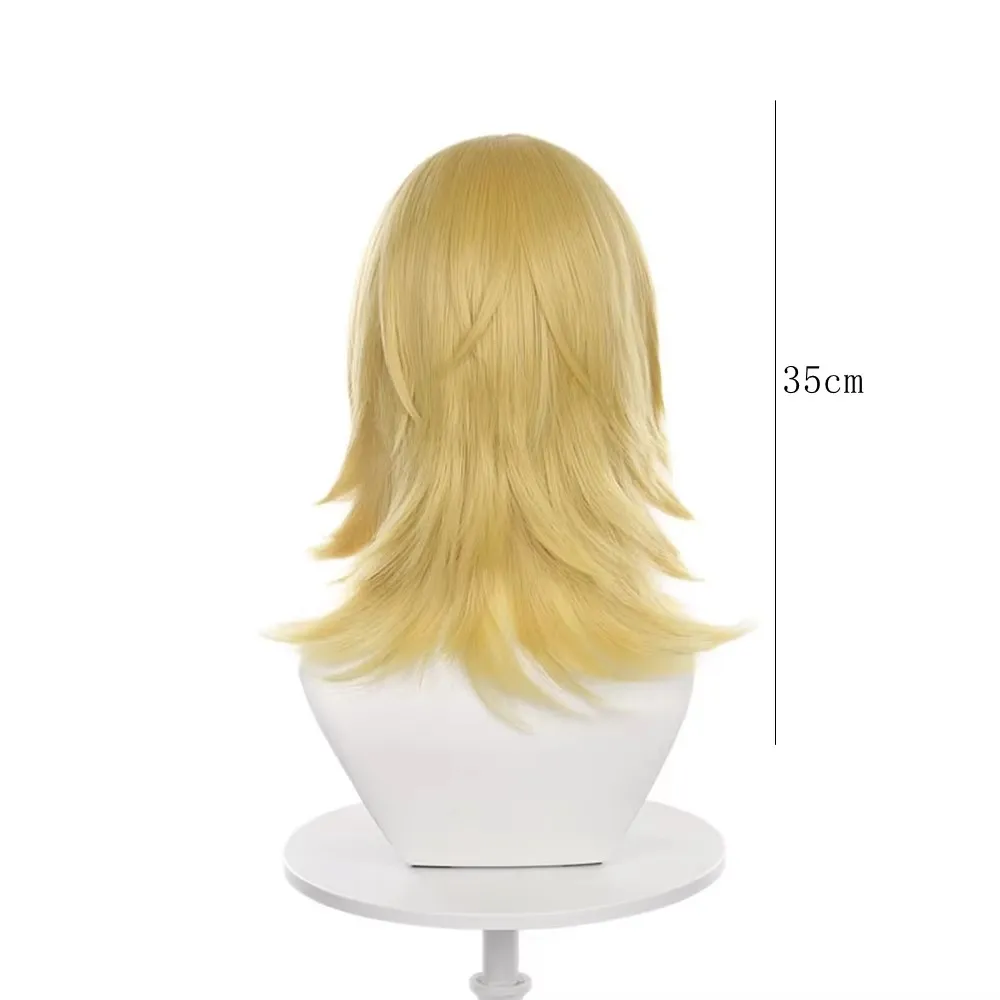 Light Golden Blonde Medium Layered Wig with Soft Side-Swept Layers and Airy Ends Heat Resistant Synthetic Fiber Unisex