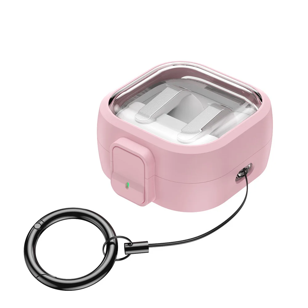 Durable Protective Case With Hanging Loop Samsung Galaxy Buds4 Pro Earbud Transparent Shell With Safety Latch Gadget
