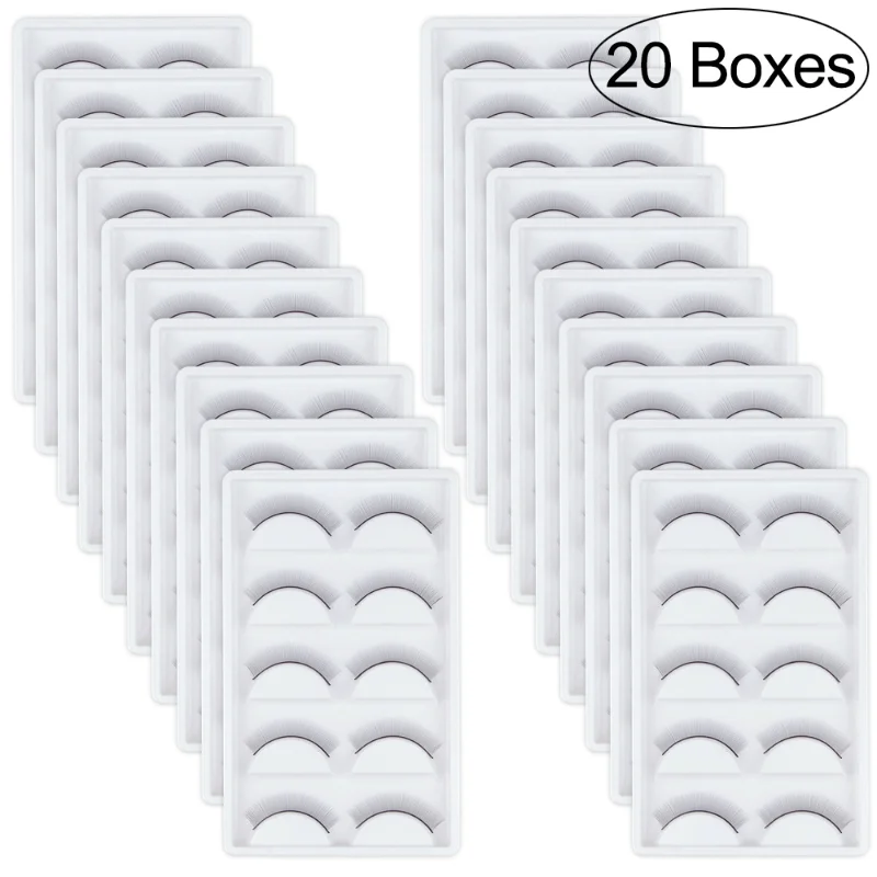 5/10/15/20Boxes Training Lashes Beginner False Eyelashes Practice Mink Lashes Strip Individual Lashes Eyelash Extension Tools