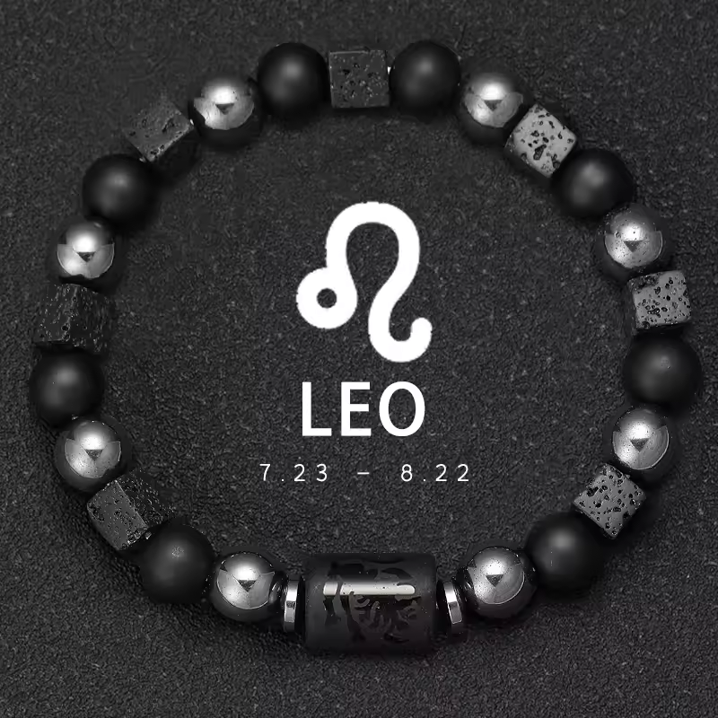 12 Zodiac Bracelets Natural Stone Cancer Virgo Leo Libra Bracelet Couples Friendship Gifts Bracelets jewelry pulsera hombre - Image 10