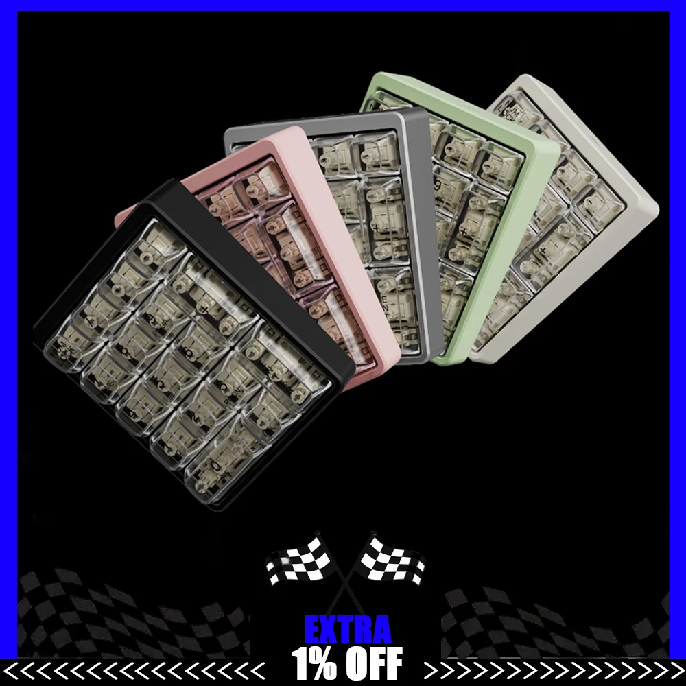 

MMD KM17 Keyboard 17 Key Designer Keyboard Aluminum Alloy Full Key Custom Numerical Mechanical Via Small Keyboard 6 Designer