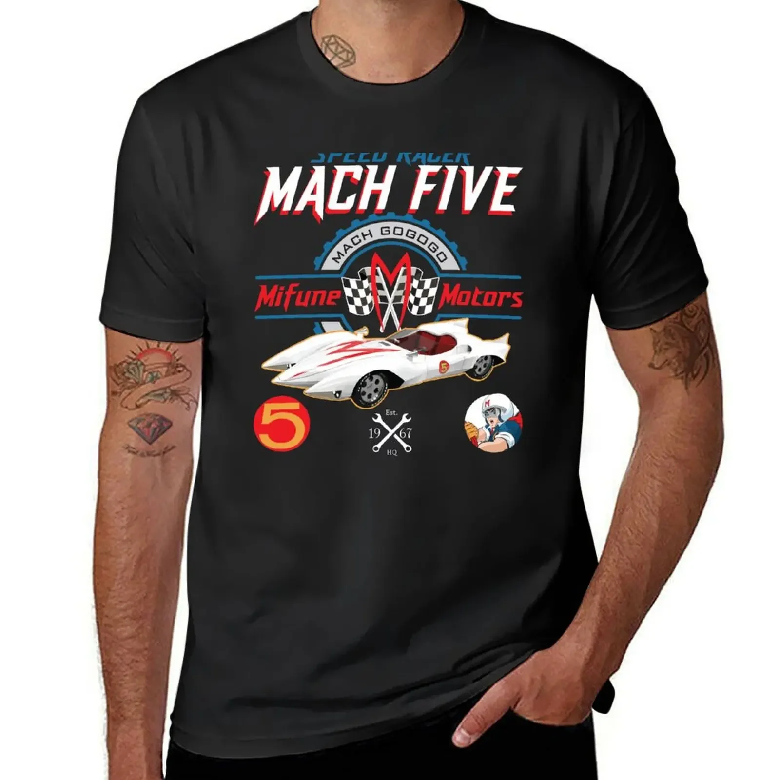 

Speed Racer Mach 5 Mifune Motors T-Shirt custom t shirt plus size clothes men t shirt