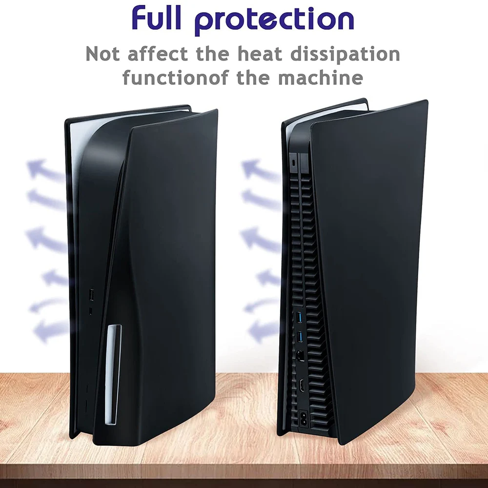 غطاء سيليكون للبشرة PS5 القرص الطبعة وحدة التحكم الغبار المضادة للخدش مكافحة سقوط حامي الحال بالنسبة بلاي ستيشن 5 القرص الطبعة