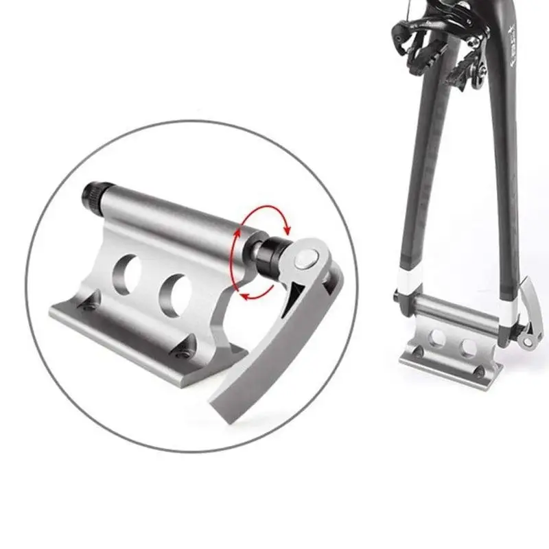 【CYBER MONDAY】Bicycle Fork Mount Bike Block Fork Mount Front Wheel Fork Fixing Holder Cycling Fork Rack Accessories,Titanium