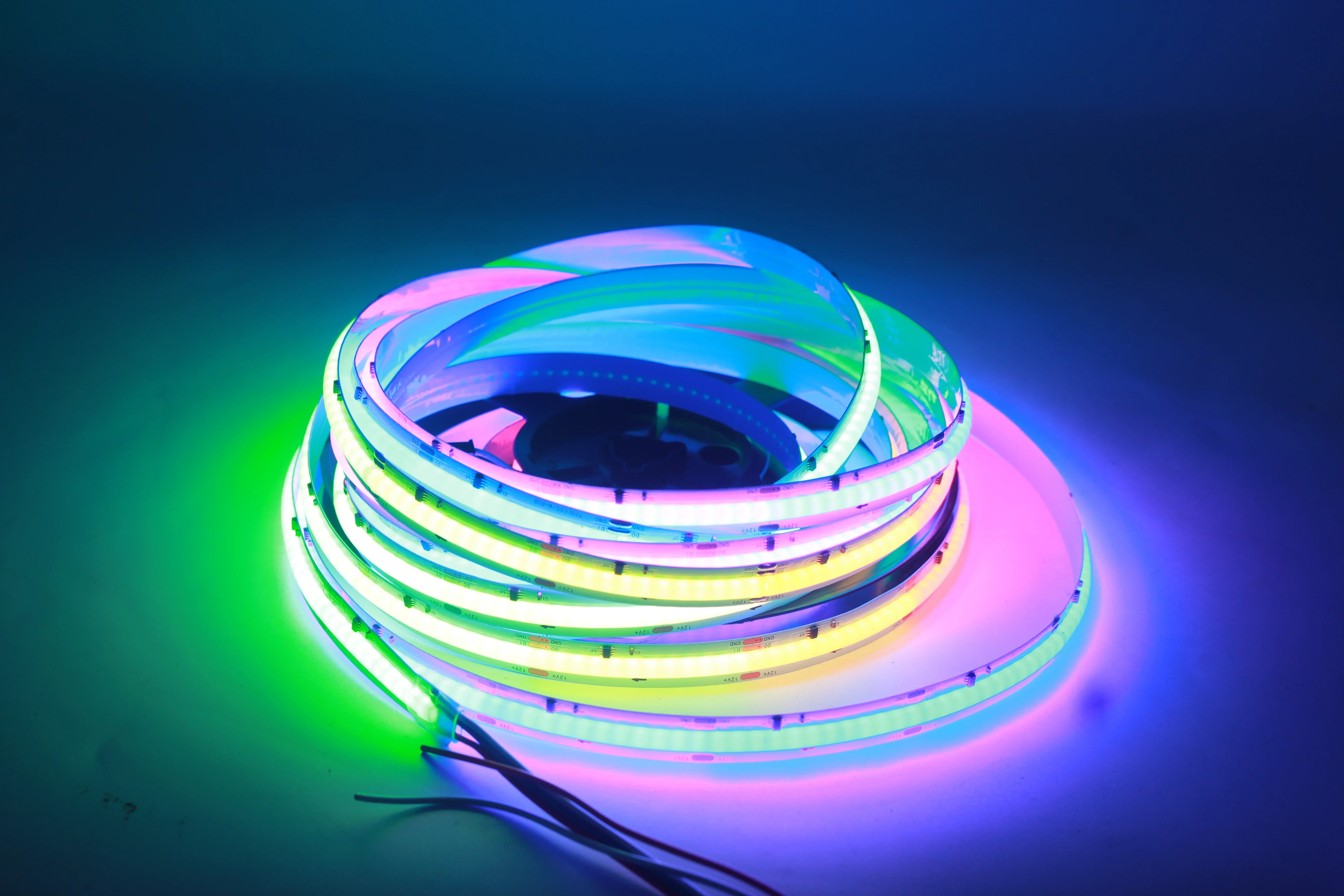 COB FCOB SPI RGB LED Light Strip WS2811 Adresowalna 360 576 720 diod LED/M Dream Color DC5V 12V 24V Elastyczne światła o dużej gęstości RA90