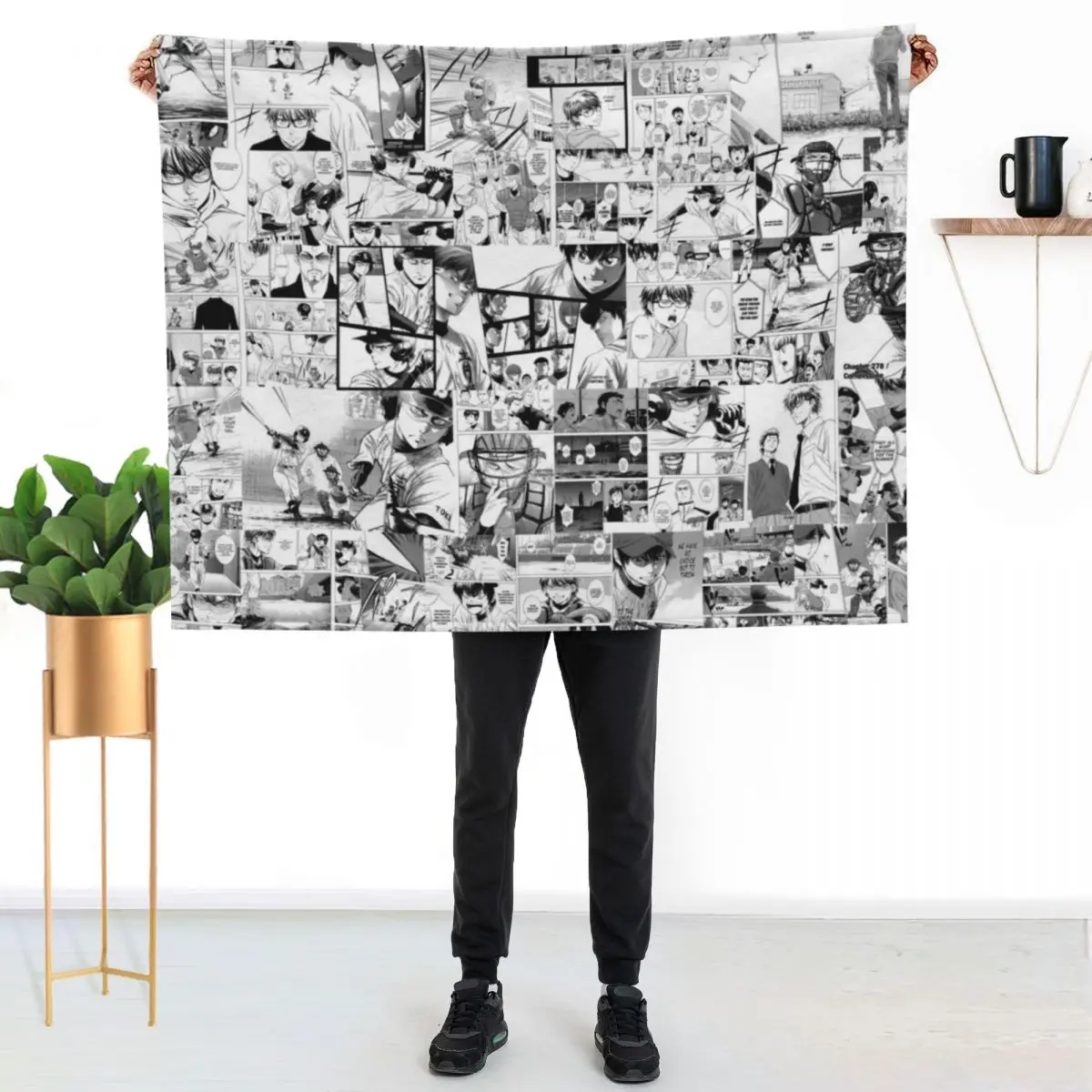 

Diamond no Ace Manga Collage Throw Blanket Cozy Microfiber Throw Blanket for Home Bedroom