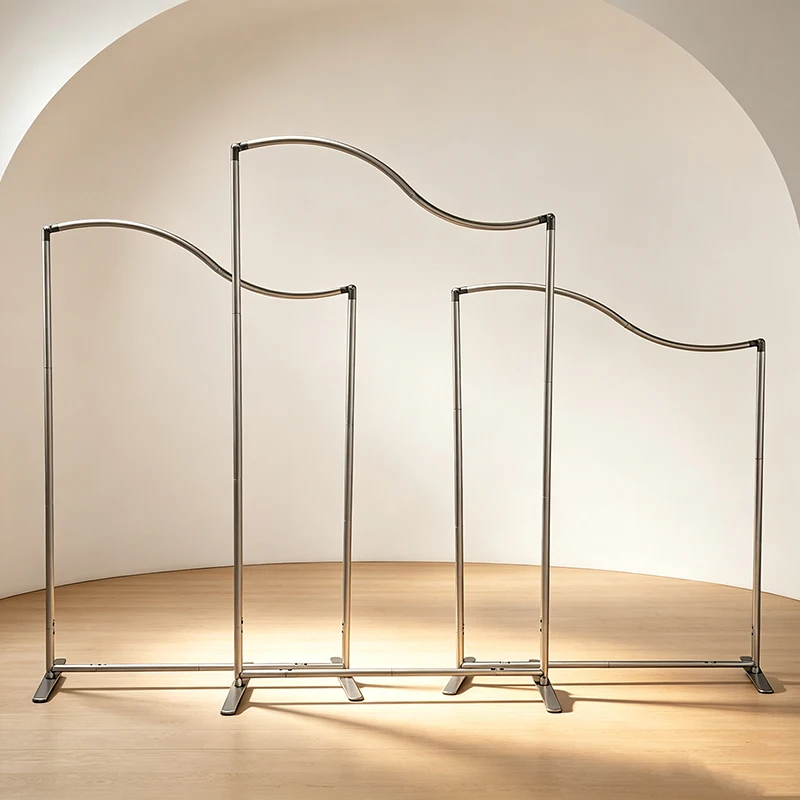 Aluminum Wavy Arch Backdrop Frame, 3-Piece Set, for Birthday Parties, Wedding Decorations, and Photo Studio Backdrops