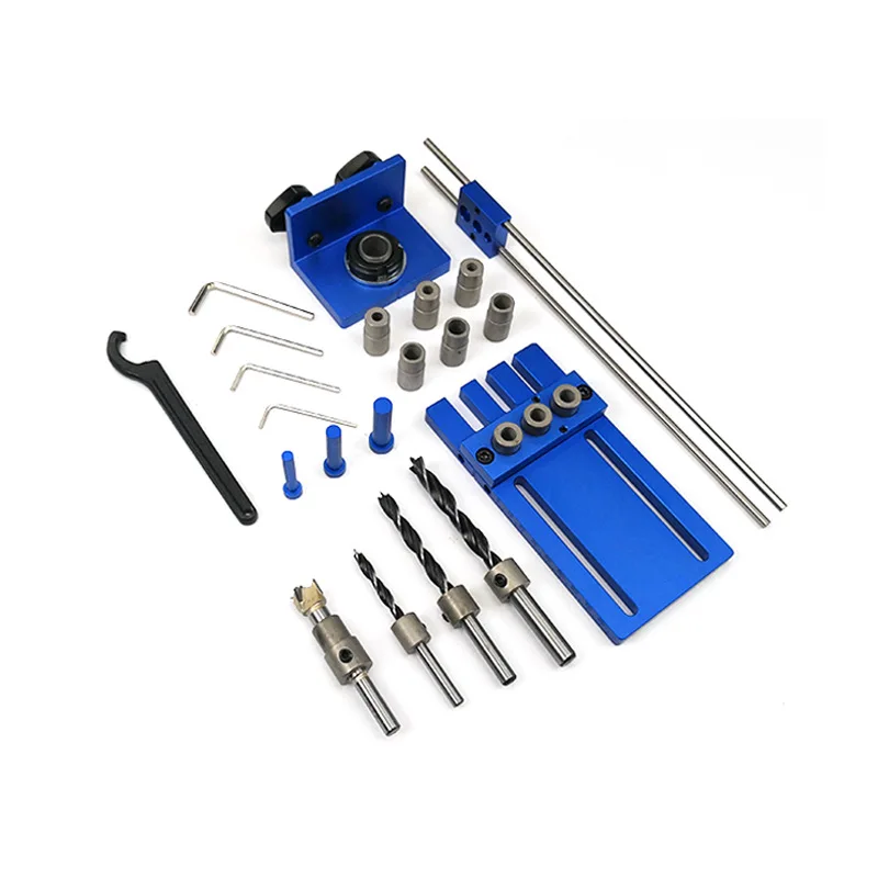 

Drilling Guide Kit Woodworking Tool DIY Joinery High Precision Dowel Jigs Kit Drilling locator 08450