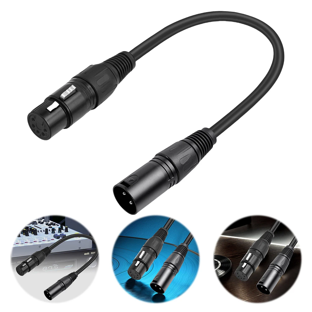 5 Pin XLR Male To 3 Pin XLR Female DMX Adapter 30cm DMX Stage Light Cable XLR Female 3 Pin To XLR Male 5 Pin Adapter Cable