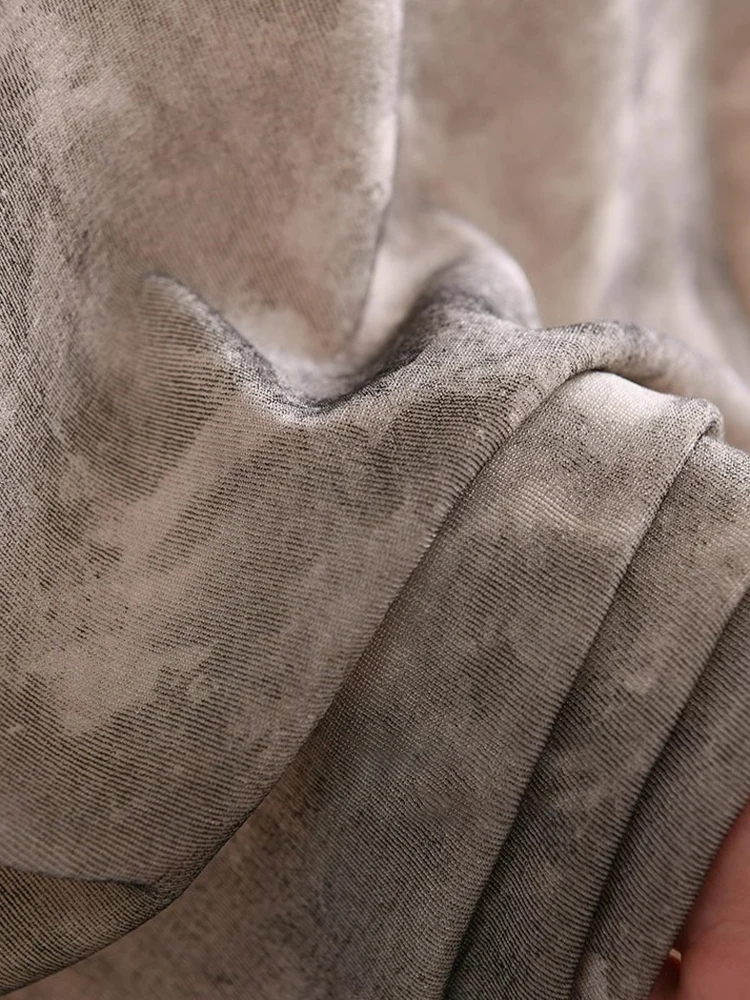 Loose Fit rundes Ne T-Shirt Aquarelldruck Long Sve Casual Sle für Damen Frühling Herbst Neuankömmling Vielseitiges Design