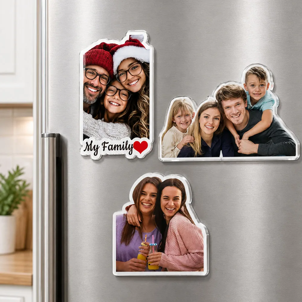 Personalized Image Custom Fridge Acrylic Magnet, Gift