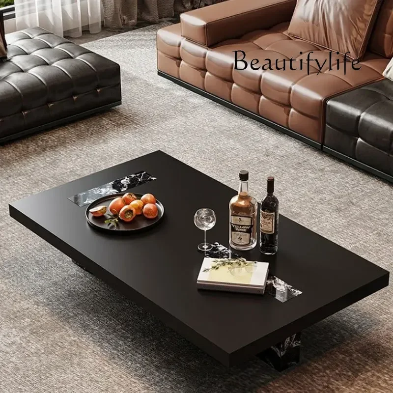 طاولة قهوة مستطيلة الشكل عائمة من P-Tu، موديل جديد 2025 لغرف المعيشة، طاولة قهوة بسيطة من الدرجة المصممة لـ C