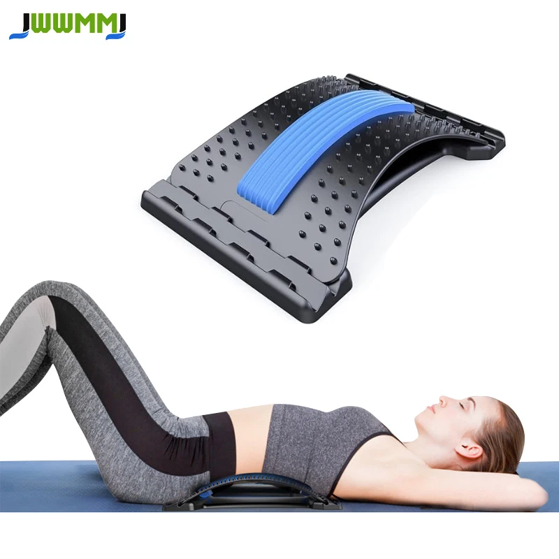 1Set Back Stretcher Lumbar Support Device for Posture Corrector Herniated Disc Scoliosis Sciatica Lower and Upper Back Stretcher