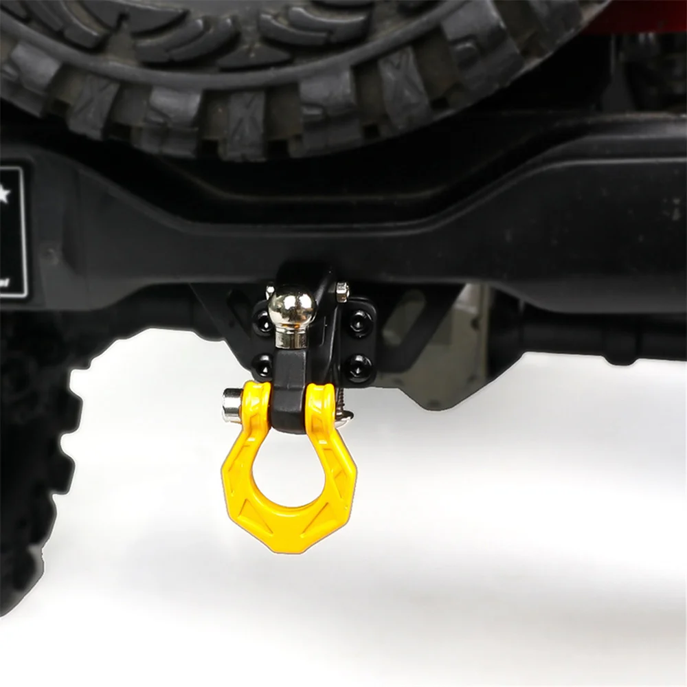 알루미늄 합금 트레일러 히치 견인 후크 1/10 1/8 크롤러 TRX4 SCX10 KM 탱크 300 RC 자동차 액세서리