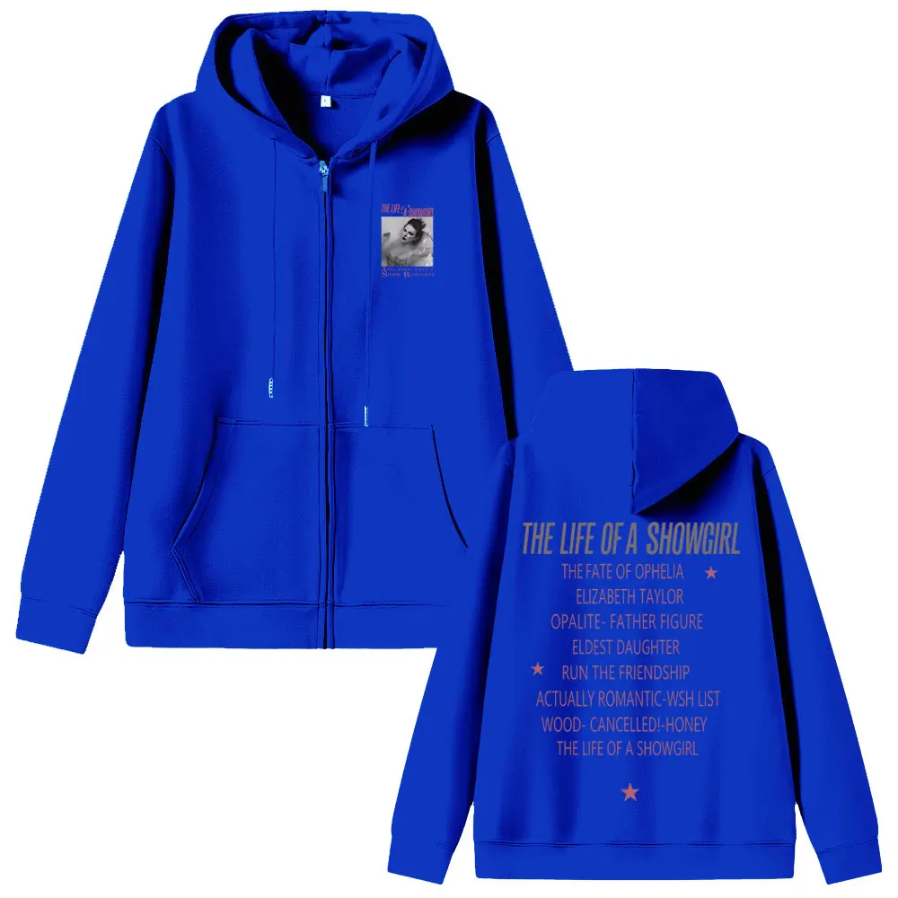 Толстовка на молнии The Life of A Showgirl для мужчин и женщин, модная повседневная негабаритная куртка на молнии, пальто унисекс, хлопковая толстовка на молнии в стиле ретро