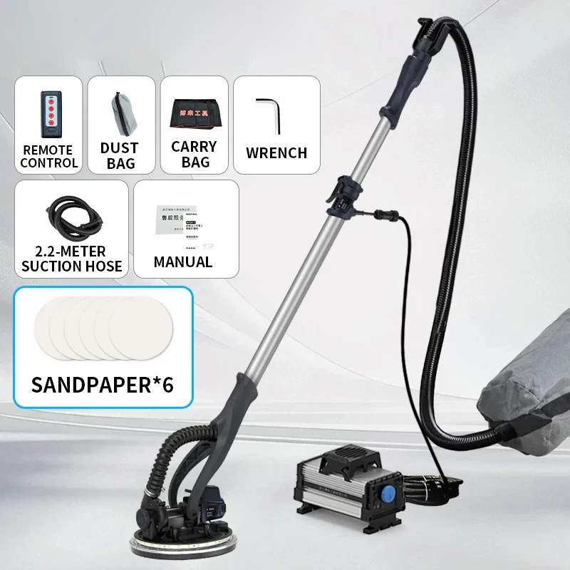 R7216 Wall Sander, Ceiling-Mounted Brushless Self-Vacuuming, Electric Motor for Wall Putty and Sandpaper 1050W